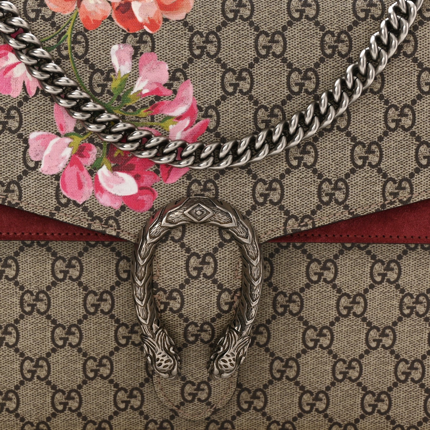 Gucci GG Supreme Monogram Blooms Medium Dionysus Shoulder Bag Beige Multicolor Dry Rose 8 of 12