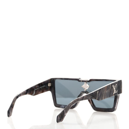 Louis Vuitton Marble Acetate Cyclone Sunglasses Z1789E Grey 4 of 8