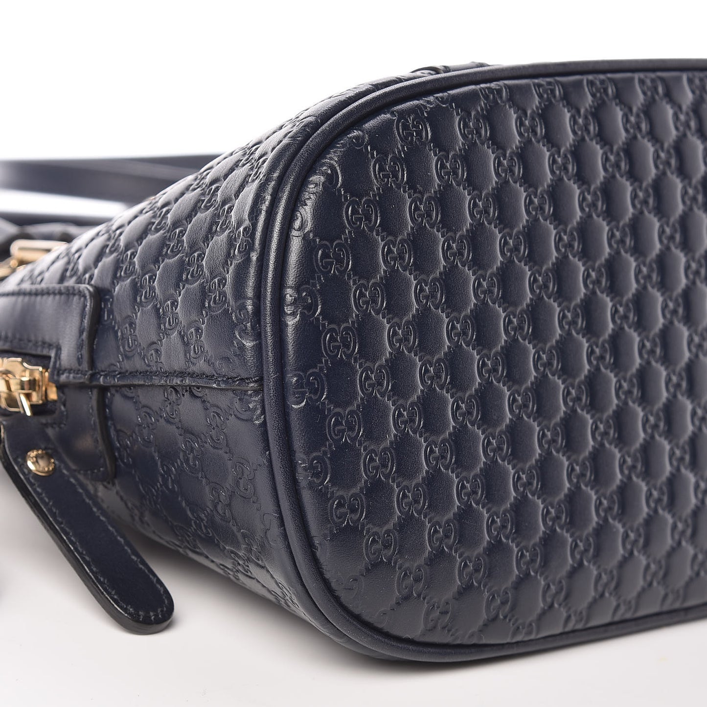Soft Microguccissima Mini Dome Bag Blue