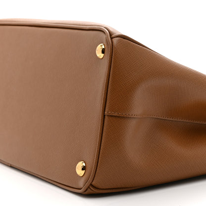 Prada Saffiano Lux Large Galleria Double Zip Tote Caramel 10 of 10