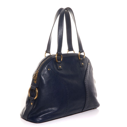 Saint Laurent Calfskin Large Muse Navy 3 of 8