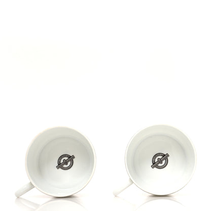 Hermes Porcelain Platinum Chaine d'Ancre Tea Cup and Saucer Set of 2 4 of 14