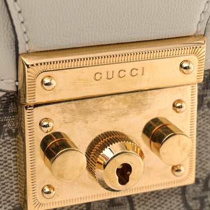 Gucci GG Supreme Monogram Calfskin Small Padlock Messenger Shoulder Bag Beige Mystic White Sun Oil 11 of 11