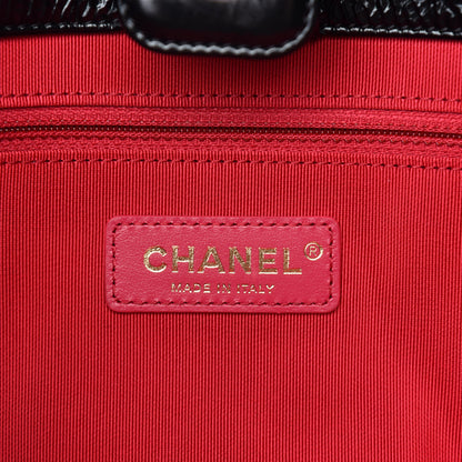 Chanel Shiny Aged Calfskin Shopping Bag Black 6 of 11