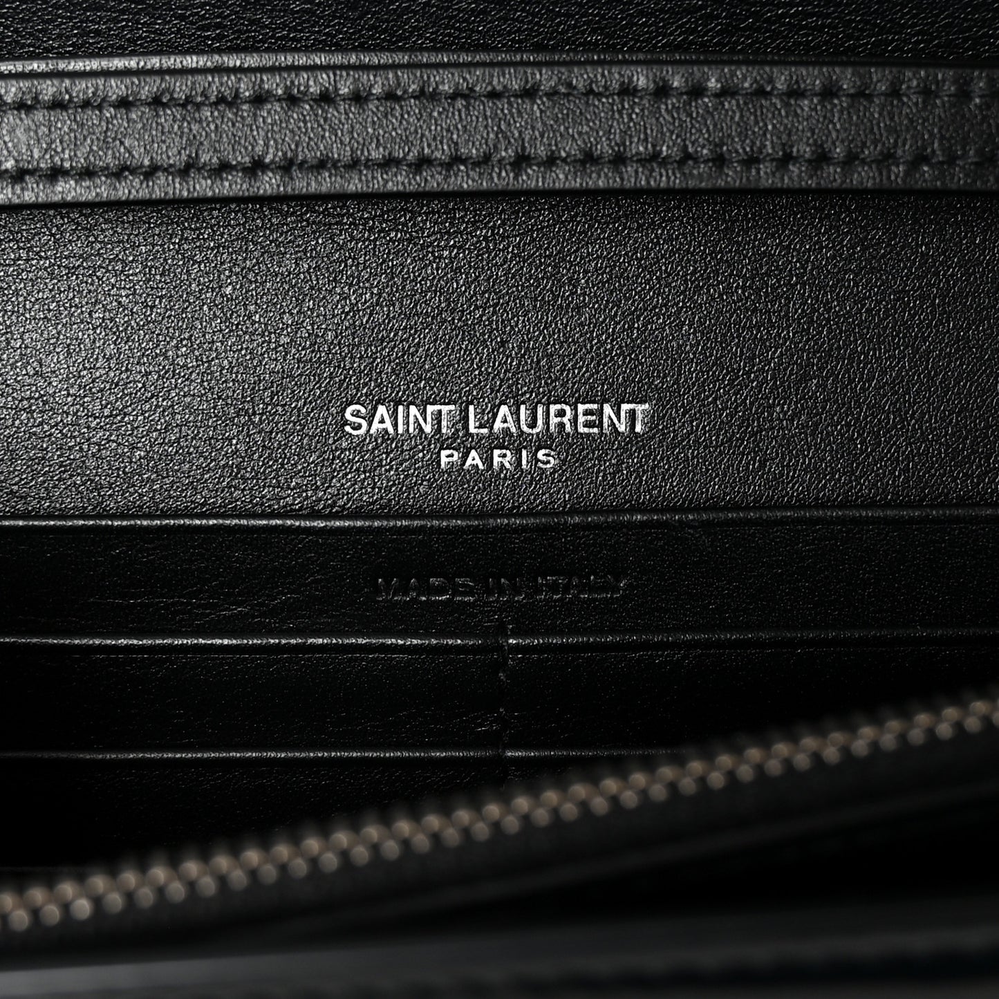 Glazed Calfskin Cassandre Wallet On Chain WOC Black