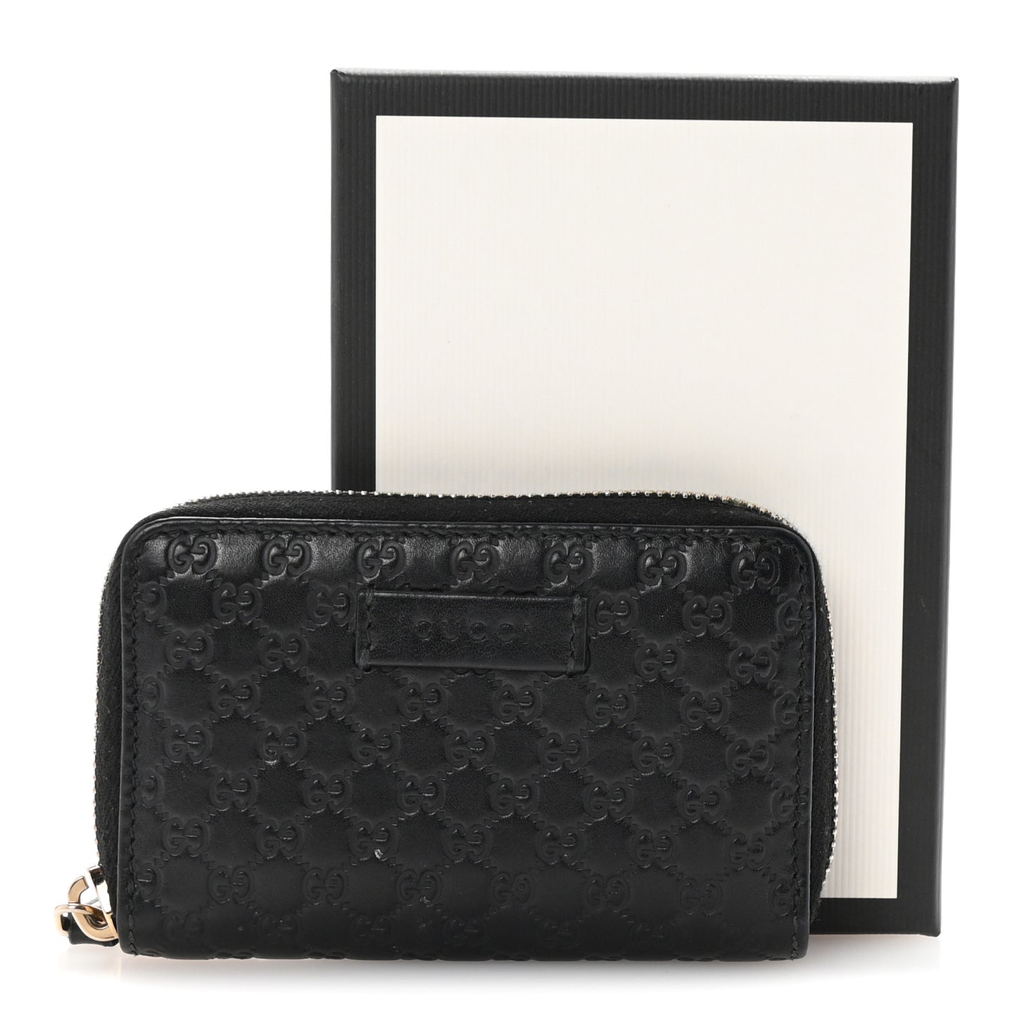 Microguccissima Zip Around Card Case Black