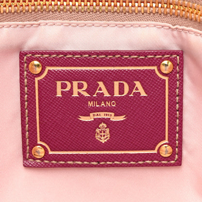 Prada Tessuto Nylon Saffiano Shopping Tote Ibisco 6 of 16