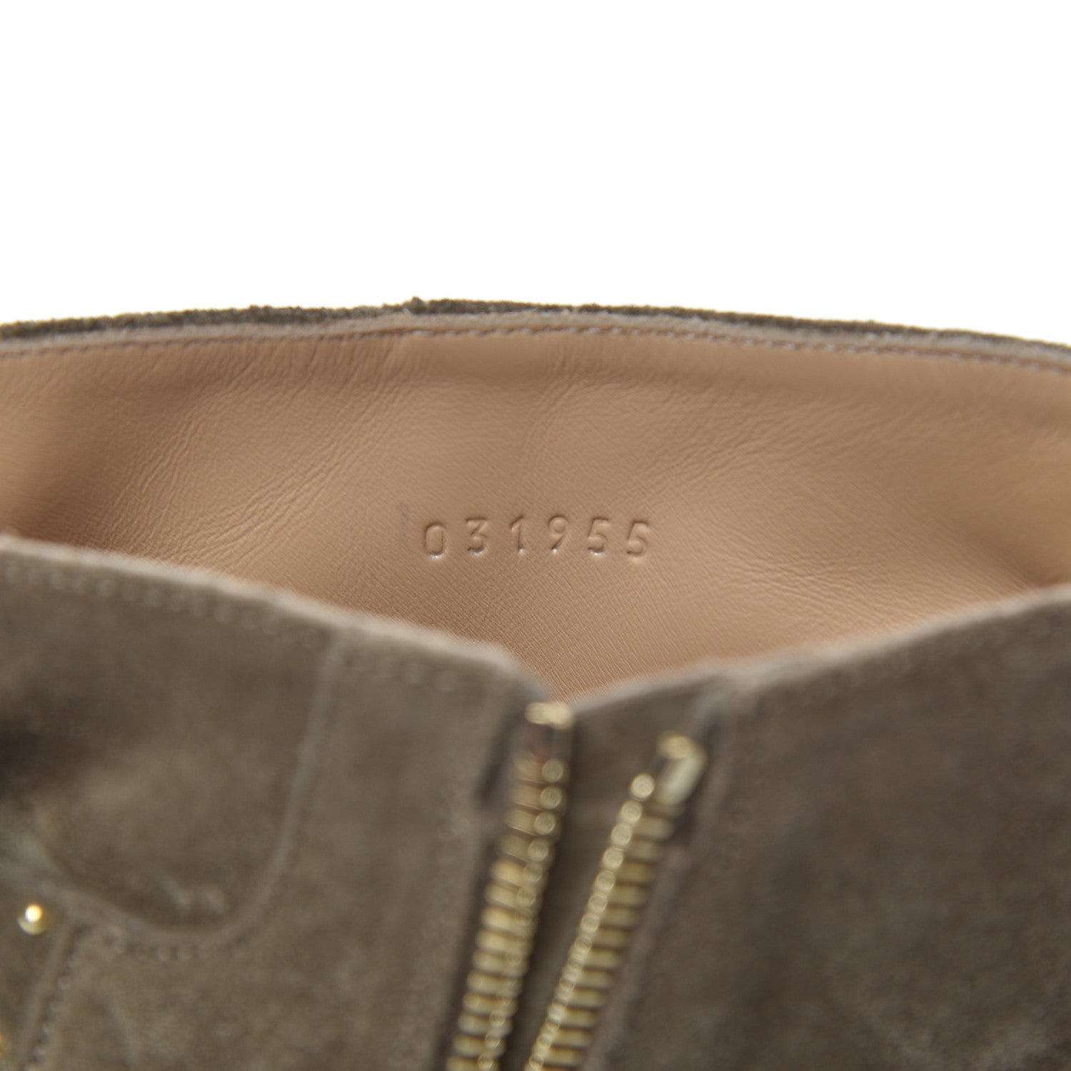 Chloe Suede Sheepskin Studded Susanna Ankle Boots 40 Dark Greige 8 of 10