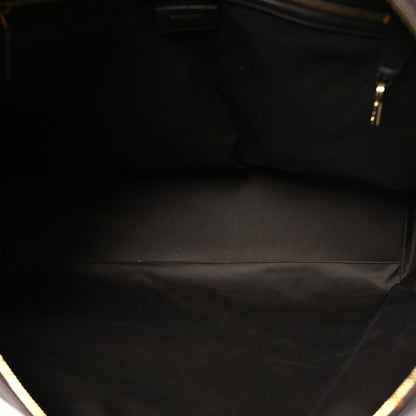 Saint Laurent Canvas Smooth Calfskin Le Monogramme 72H Duffle Chestnut 4 of 8