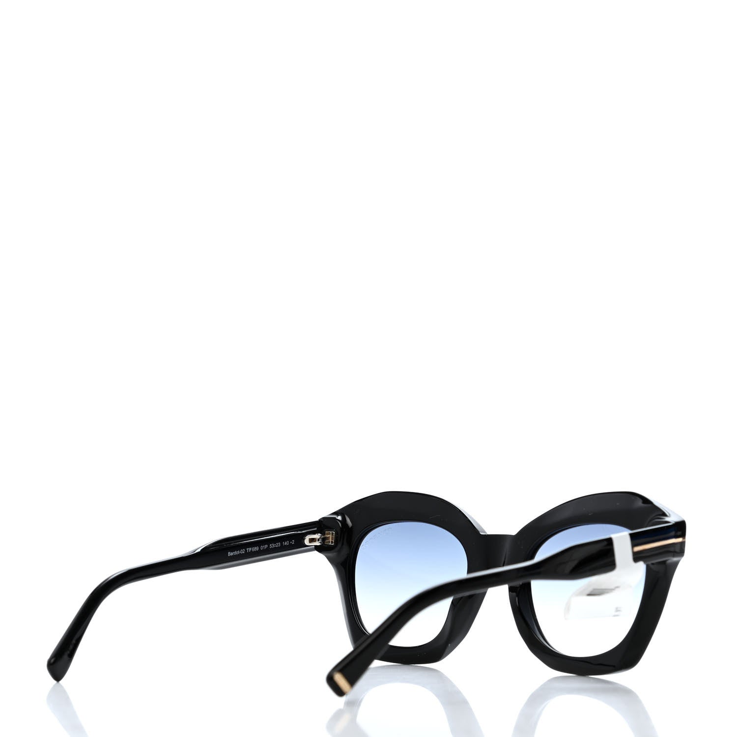 Tom Ford Bardot Sunglasses TF689 Shiny Black 4 of 4