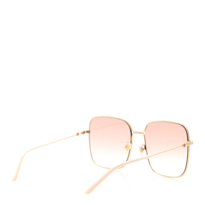 Gucci Metal Square Frame Sunglasses GG0443S Gold Pink 4 of 8