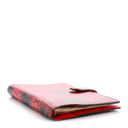 Louis Vuitton Monogram Kusama Town Small Ring Agenda Cover Red 4 of 8