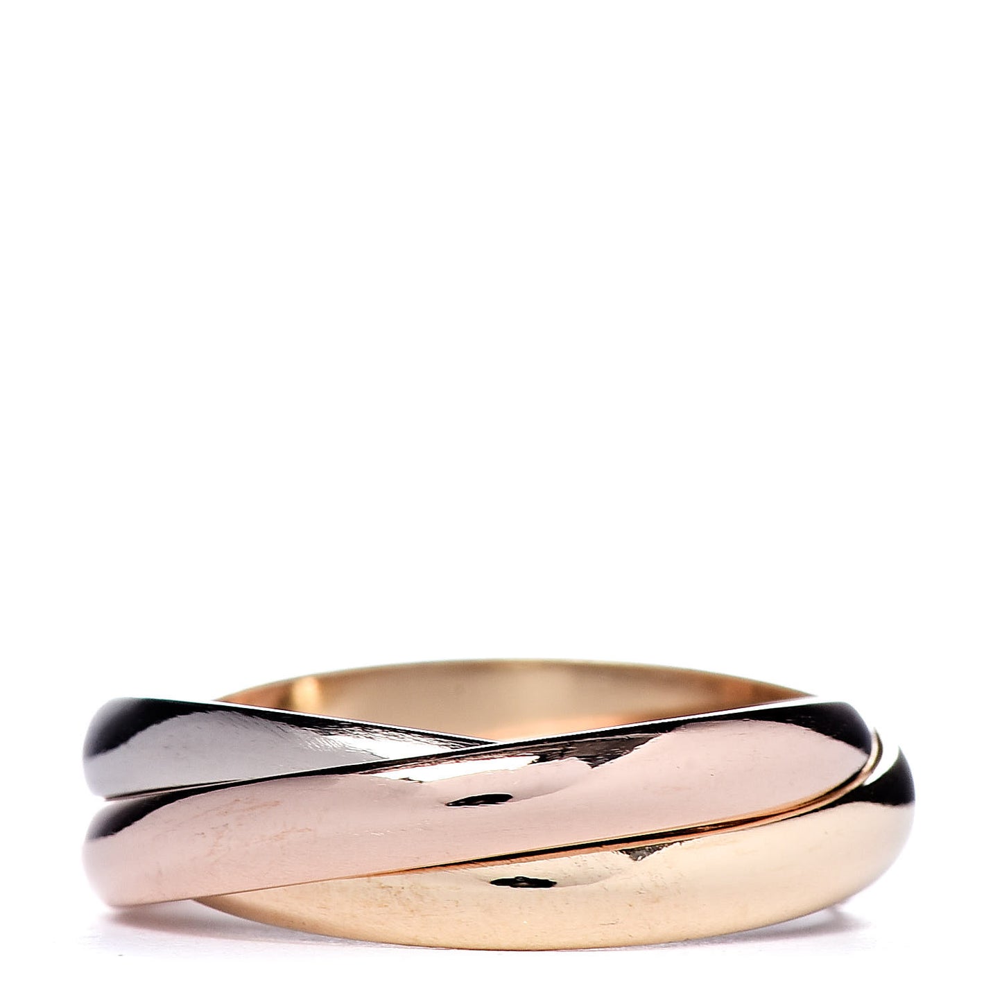 18K Pink Yellow White Gold Small Trinity Ring 51 5.75