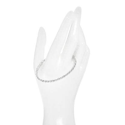 David Yurman 18K White Gold Diamond 3.5mm Paveflex Single Row Bracelet 2 of 4