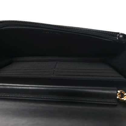 Chanel Caviar Quilted Boy Wallet On Chain WOC Black 5 of 13