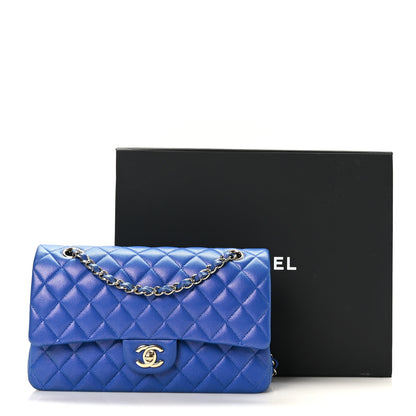 Chanel Caviar Quilted Medium Double Flap Blue 10 of 10