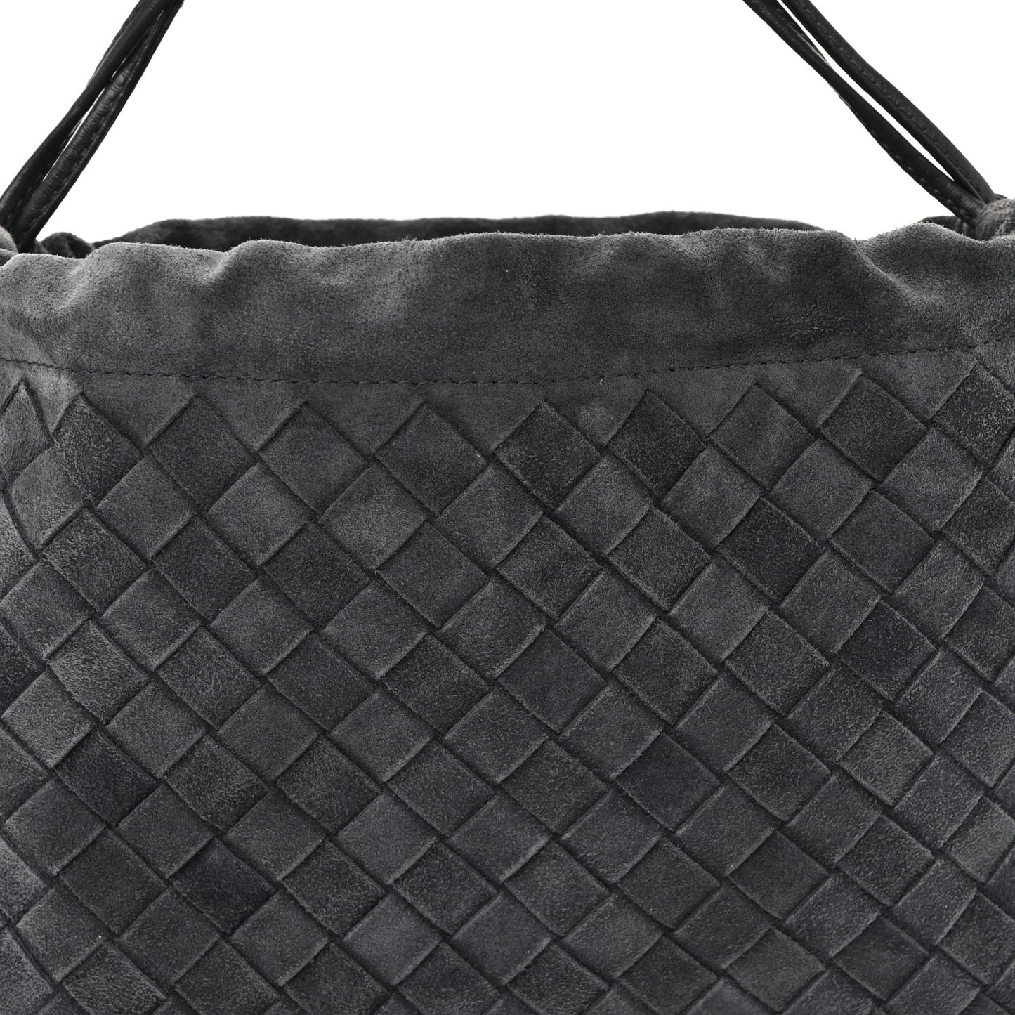 Suede Calfskin Intrecciato Medium Dustbag Grey