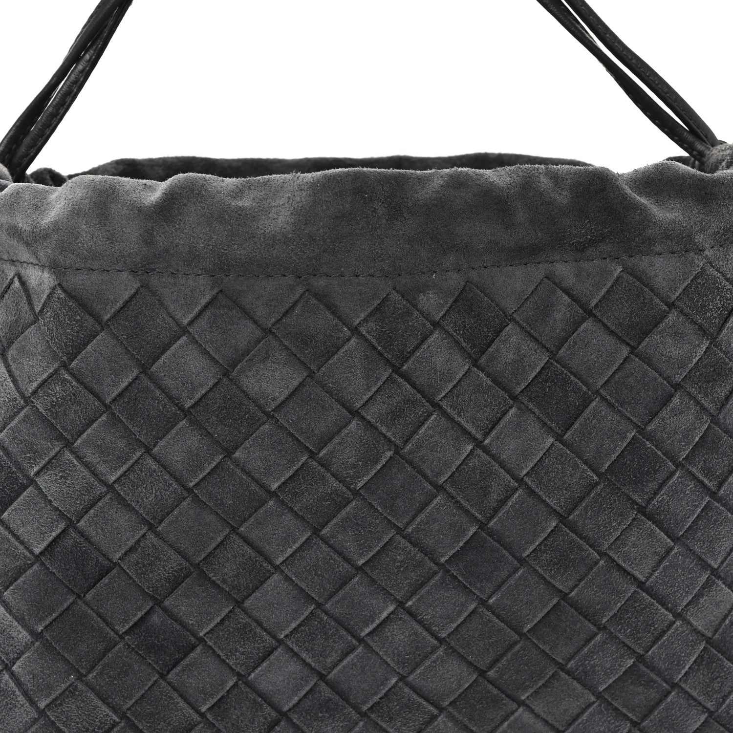 Bottega Veneta Suede Calfskin Intrecciato Medium Dustbag Grey 7 of 9