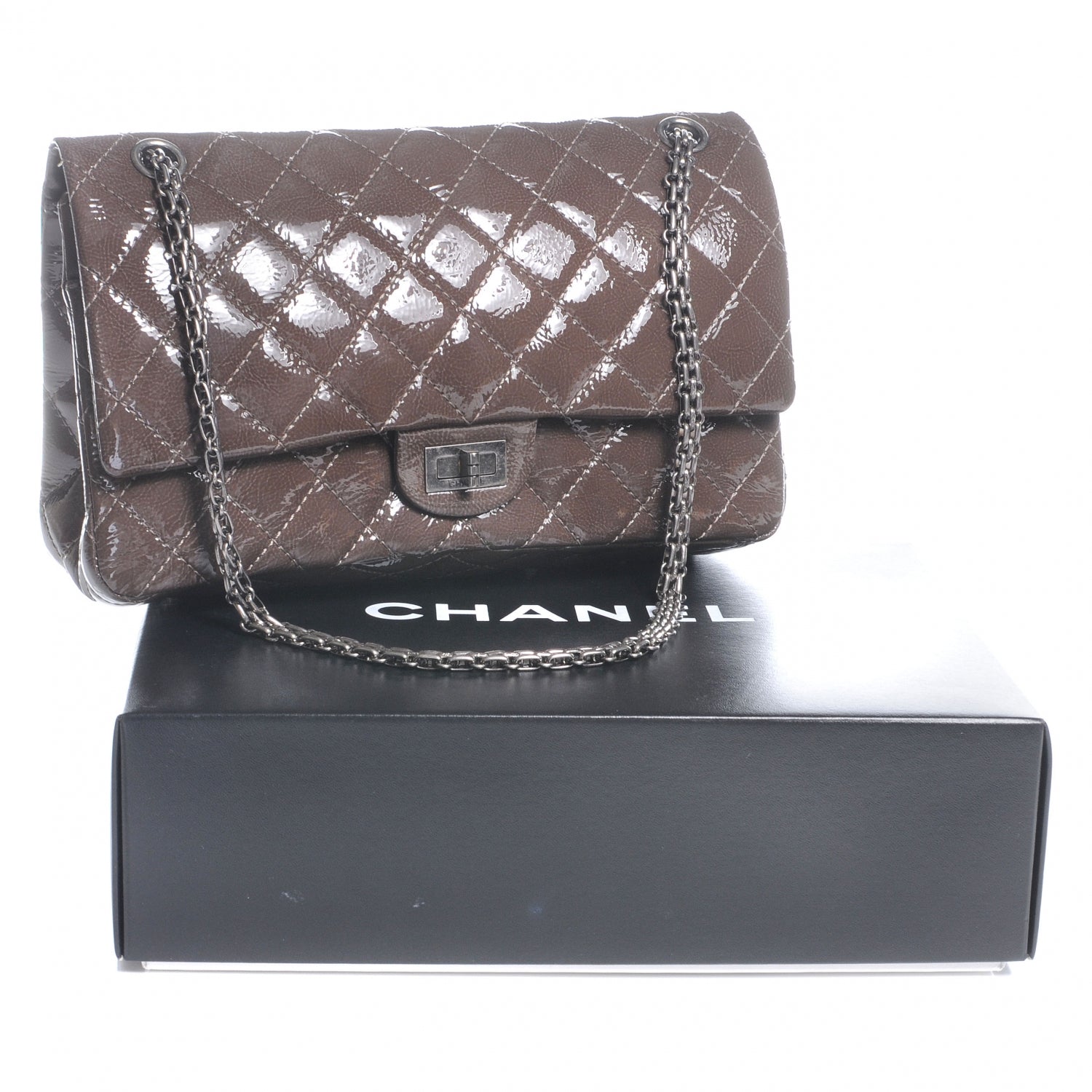 Chanel Patent 2.55 Reissue 226 Flap Anthracite 2 of 8