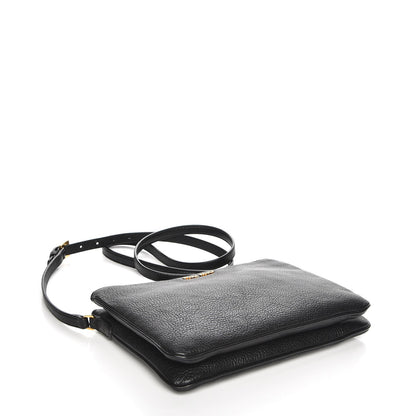 Miu Miu Goatskin Madras Double Zip Crossbody Bag Nero Black 4 of 8