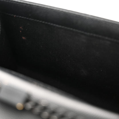 Saint Laurent Grain De Poudre Small Monogram Monochrome Kate Satchel Black 13 of 22