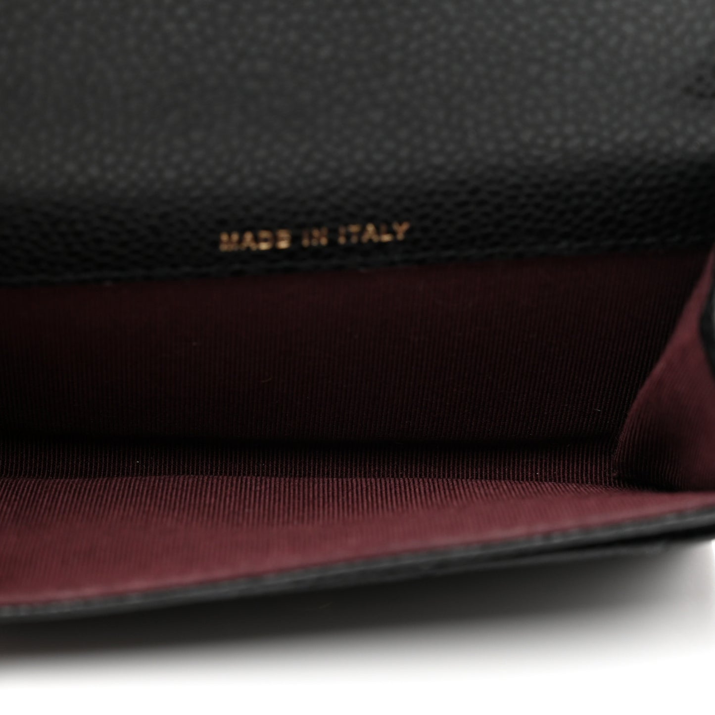 Caviar Quilted Flap Card Holder Wallet Black