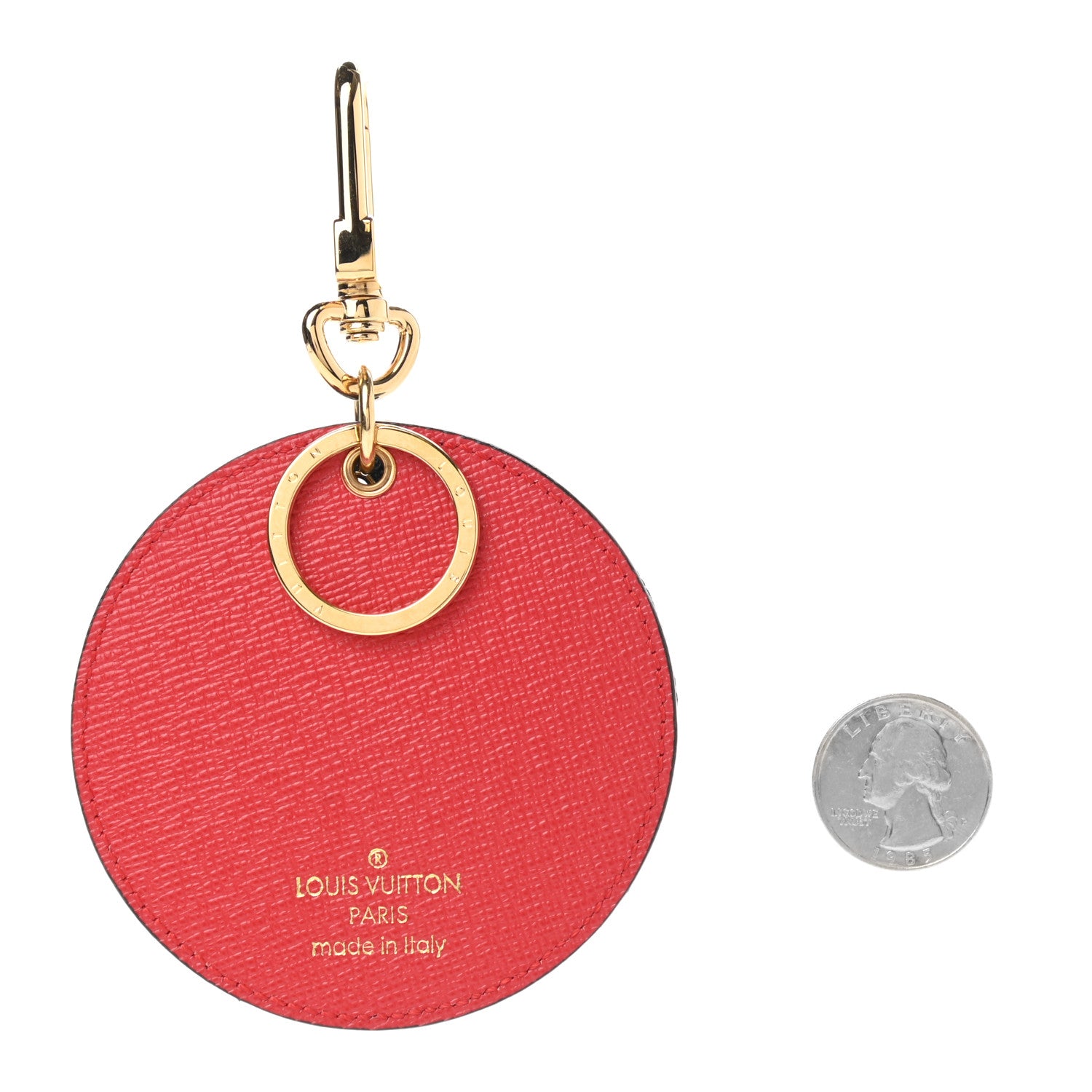 Louis Vuitton Denim Damier Monogram Patchwork Bag Charm Key Holder 2 of 5