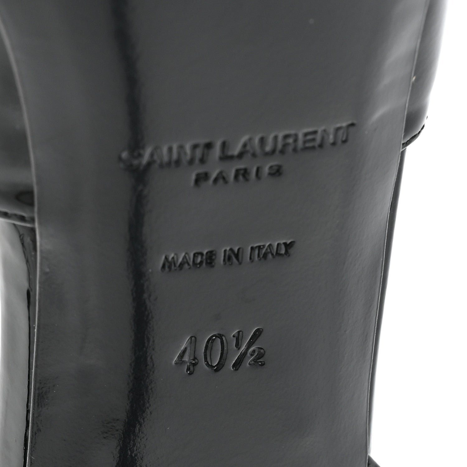 Saint Laurent Patent Tribute Lips Platform Sandals 40.5 Black 5 of 8