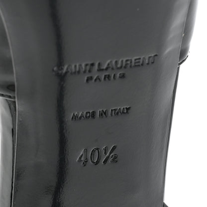 Saint Laurent Patent Tribute Lips Platform Sandals 40.5 Black 5 of 8