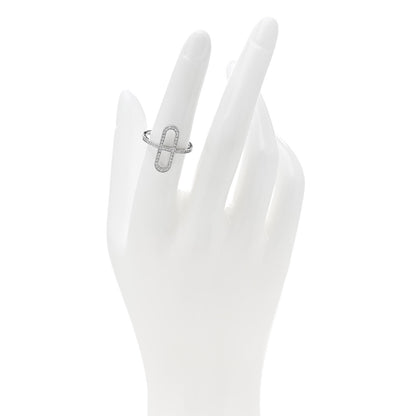 Hermes 18K White Gold Diamond Ever Chaine d'Ancre Ring 53 6.25 2 of 7