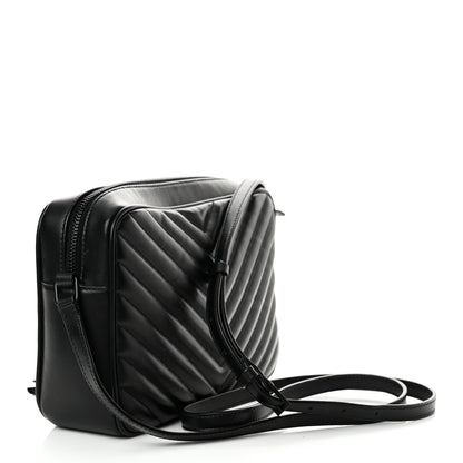 Saint Laurent Calfskin Matelasse Monogram Monochrome Lou Camera Bag Black 3 of 10
