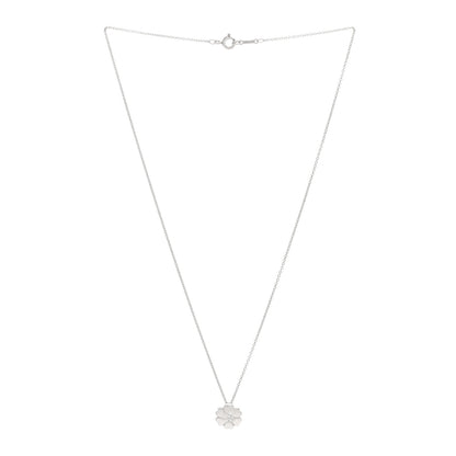 Tiffany Sterling Diamond Paloma Picasso Flower Heart Pendant Necklace 3 of 4