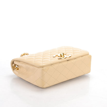 Chanel Lambskin Quilted Small Single Flap Beige 4 of 8