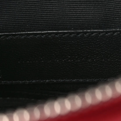 Saint Laurent Grain De Poudre Chevron Monogram Bill Pouch Rouge Eros 7 of 8