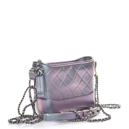 Chanel Iridescent Lambskin Calfskin Quilted Small Gabrielle Hobo Light Purple 4 of 4
