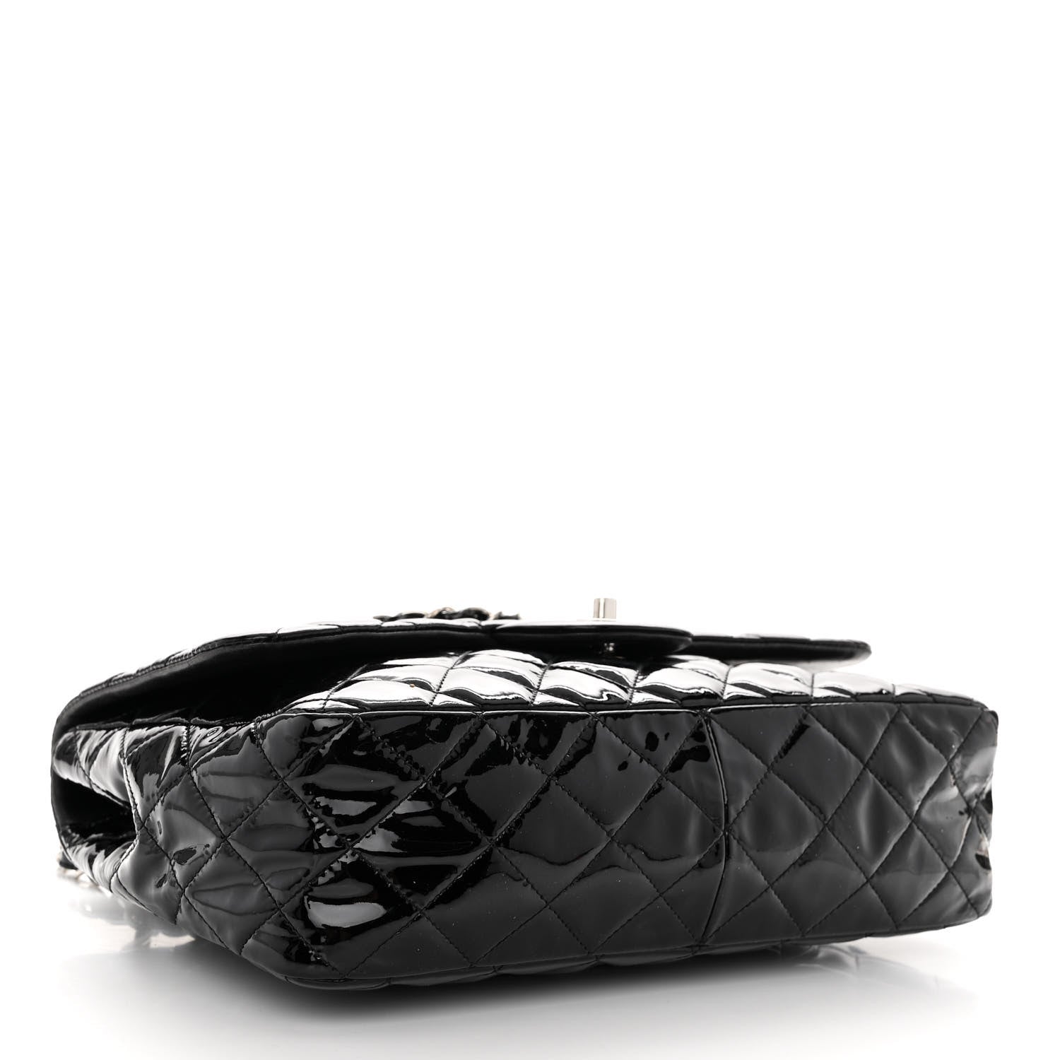 Chanel Patent Quilted Jumbo Single Flap Black 4 of 9