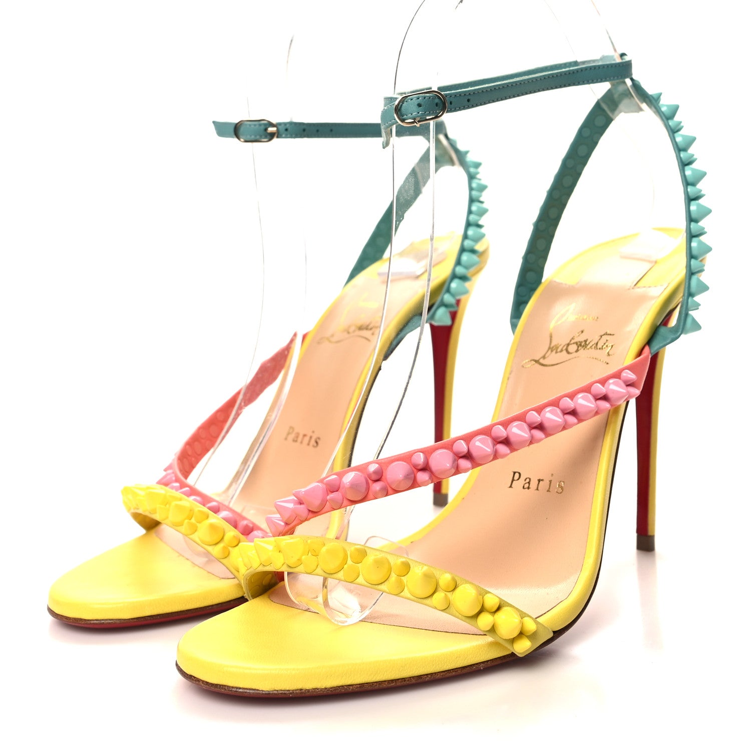 Christian Louboutin Nappa Spikes Mafaldina 100 Sandals 37.5 Version Multi 3 of 10