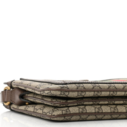 Gucci GG Supreme Monogram Web Medium Ophidia Shoulder Bag Beige New Acero 9 of 10