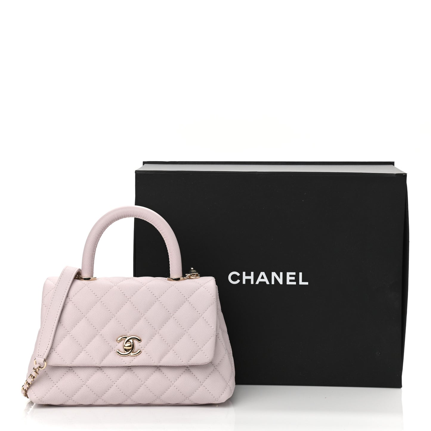 Caviar Quilted Mini Coco Handle Flap Lilas Lilac