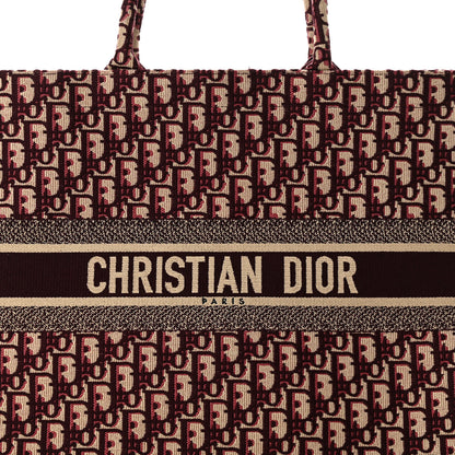 Christian Dior CHRISTIAN DIOR Oblique Large Book Tote Burgundy Multicolor 8 of 10