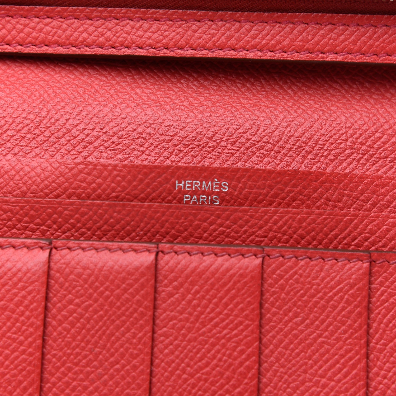 Hermes Epsom Bearn Gusset Wallet Bougainvillea 6 of 7