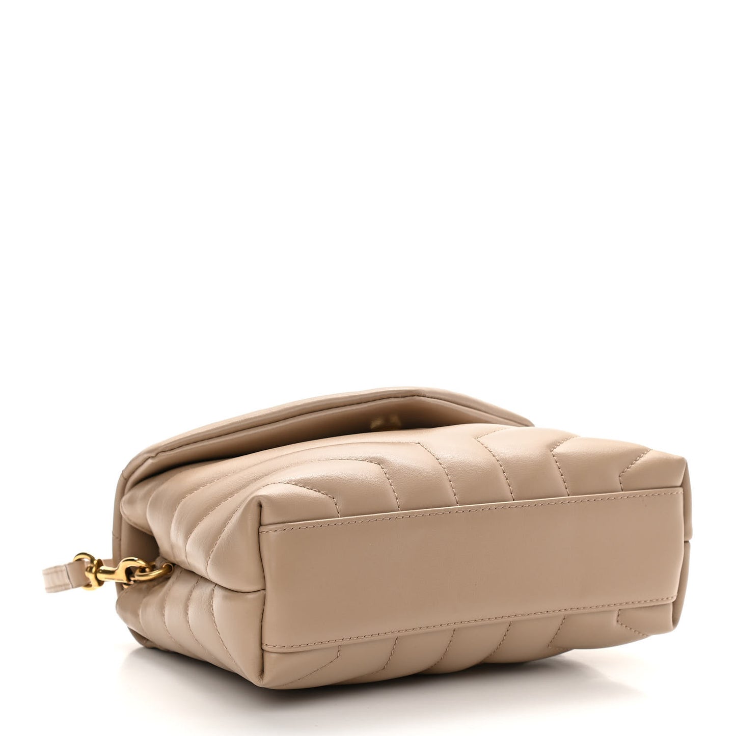 Calfskin Y Quilted Monogram Toy Loulou Crossbody Bag Dark Beige