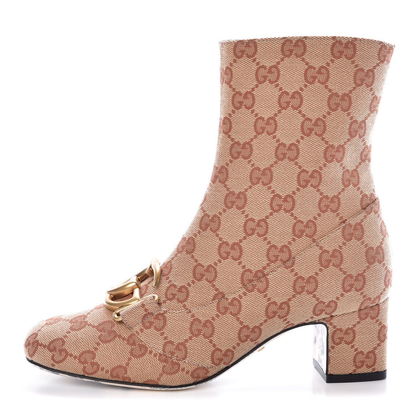Monogram Malaga Kid GG Victoire 55mm Ankle Boots 36 Beige Ruggine Rust