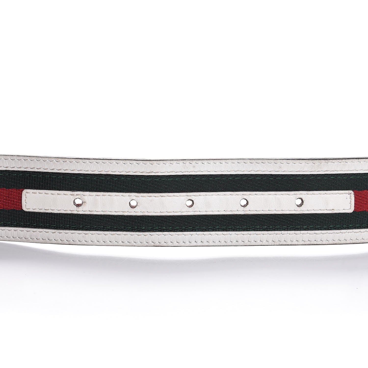 Gucci Canvas Web Interlocking G Belt 85 34 White 5 of 11