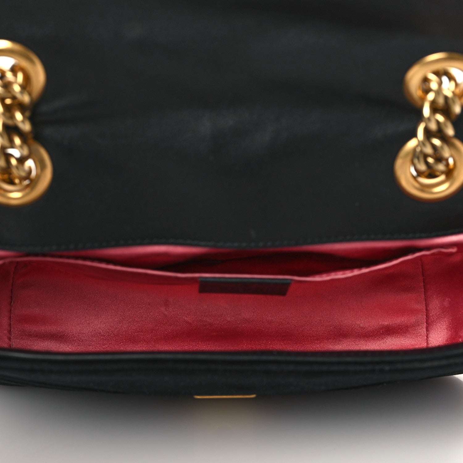 Gucci Velvet Matelasse Mini GG Marmont Shoulder Bag Black 5 of 11