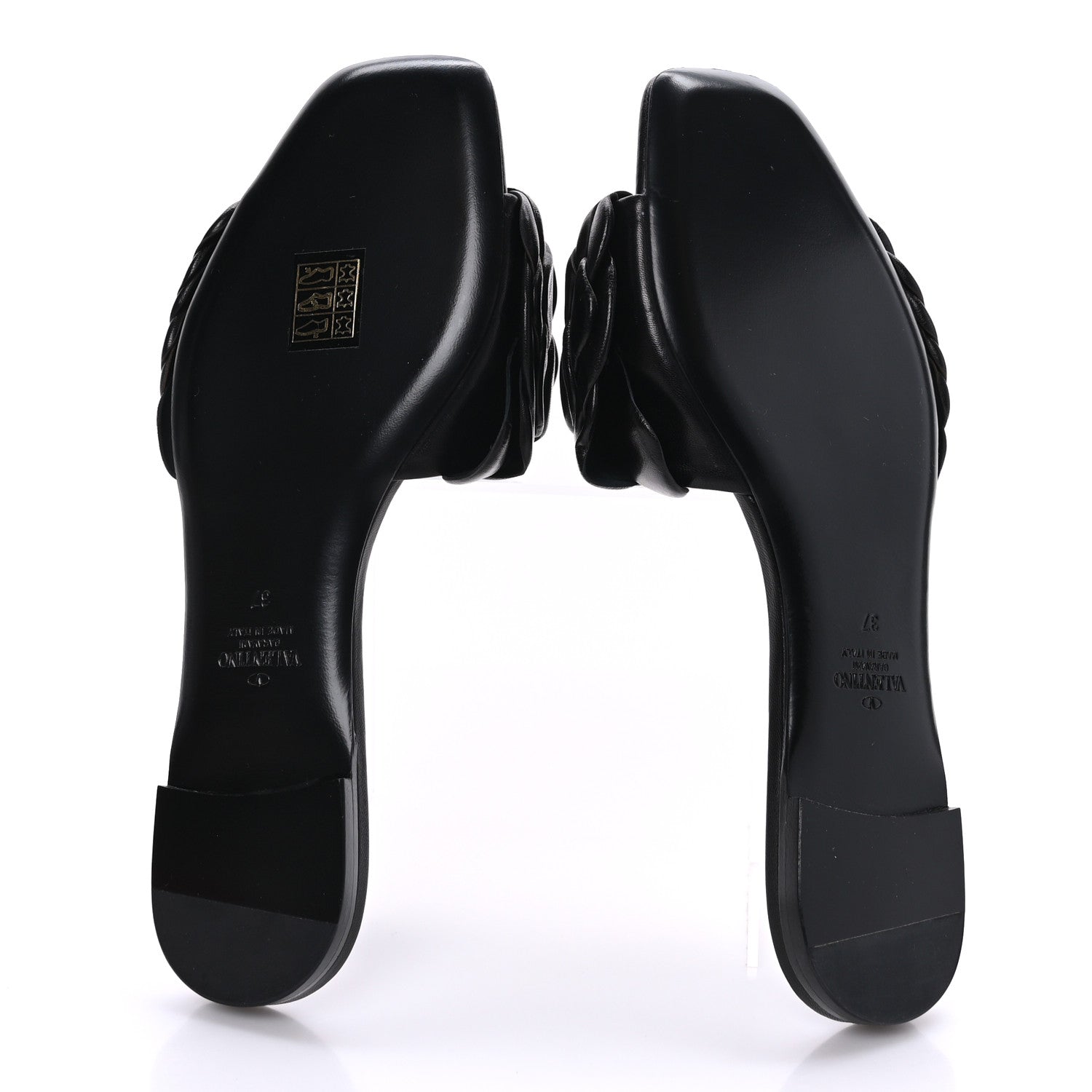 Valentino Garavani Nappa Atelier 03 Rose Edition Slide Sandals 37 Black 5 of 8