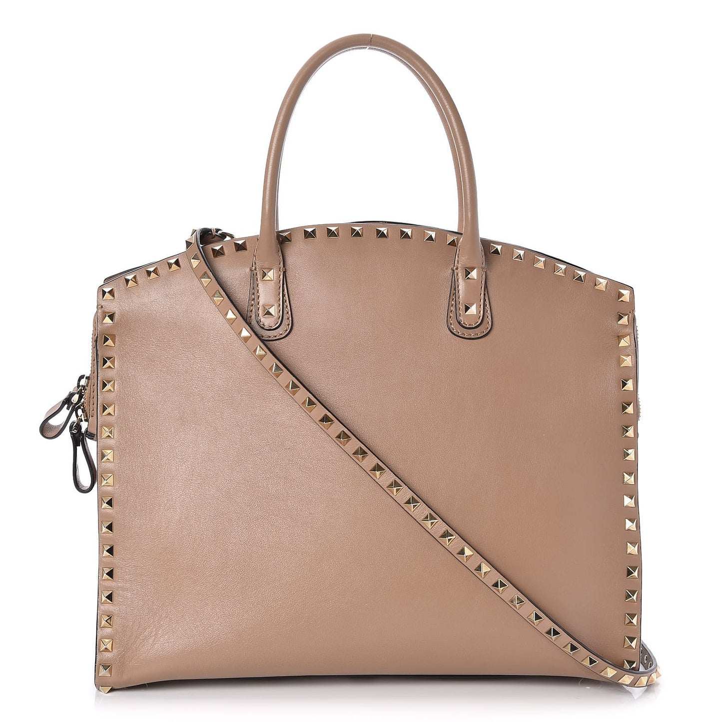 Vitello Rockstud Dome Shopper Alpaca