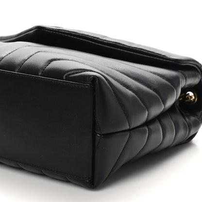 Saint Laurent Calfskin Y Quilted Monogram Small Loulou Chain Satchel Black 10 of 10