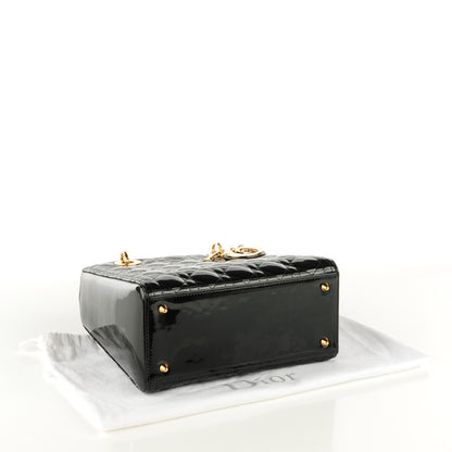 Christian Dior Patent Cannage Medium Lady Dior Black 4 of 8