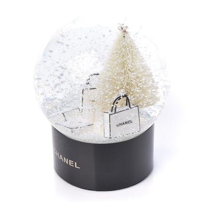 Chanel Glass Christmas Tree Shopping Bag Snow Globe 6 of 7